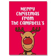 Personalised Reindeer Card
